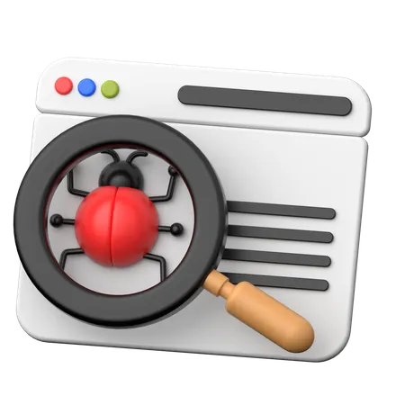 Bug Search  3D Icon