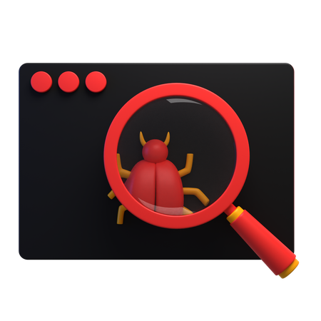 Bug Search  3D Icon