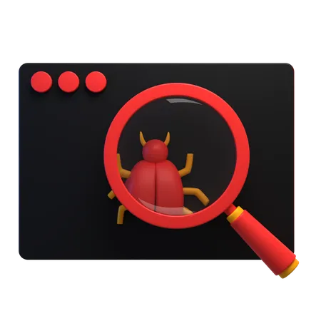 Bug Search 3D Icon