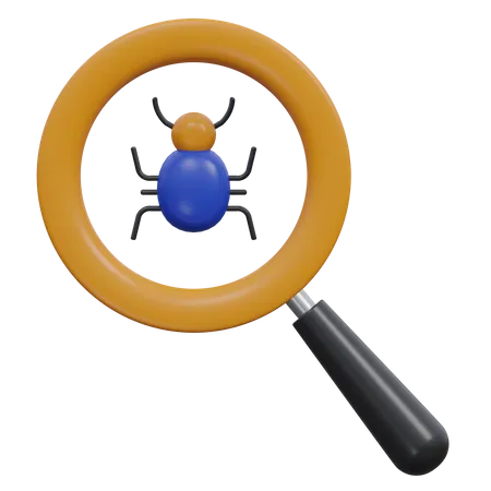 Bug Search  3D Icon