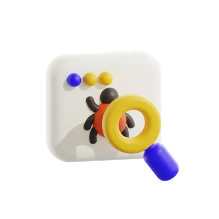 Bug Search  3D Icon