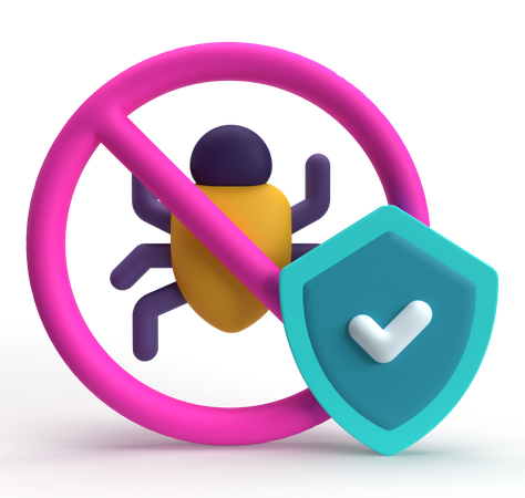 Bug security  3D Icon