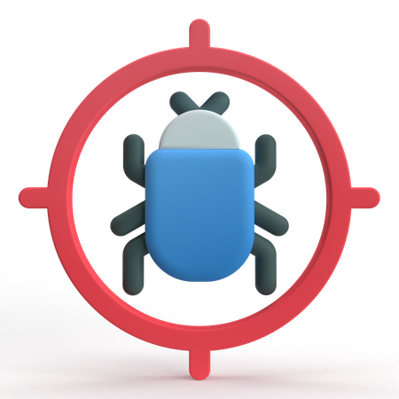 Bug Target  3D Icon