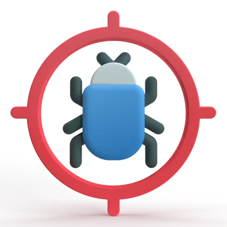 Bug Target  3D Icon