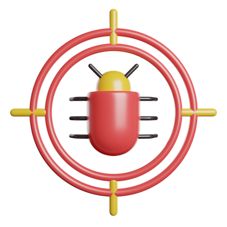 Bug Target  3D Icon