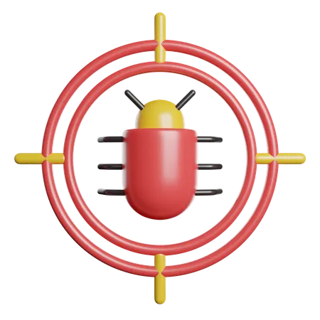 Bug Target  3D Icon