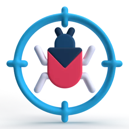 Bug Target  3D Icon