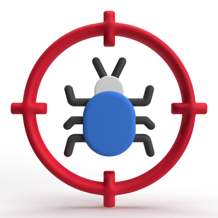 Bug Target  3D Icon