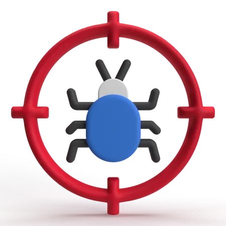 Bug Target  3D Icon