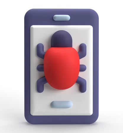 Telefone com bug  3D Icon