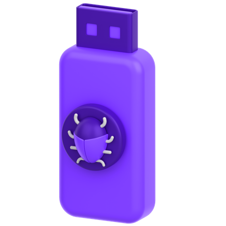 Bug USB  3D Icon