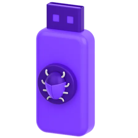 Bug USB  3D Icon