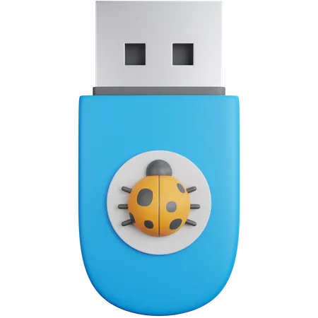 Bug USB  3D Icon