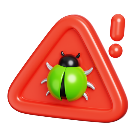 Bug Warning  3D Icon