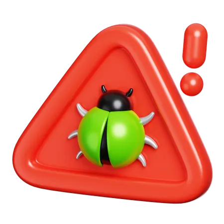 Bug Warning  3D Icon