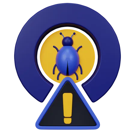 Bug Warning 3D Icon