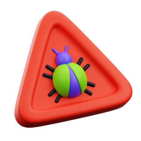 Bug Warning  3D Icon