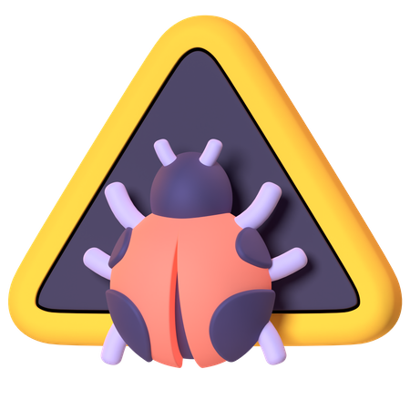 Bug Warning  3D Icon