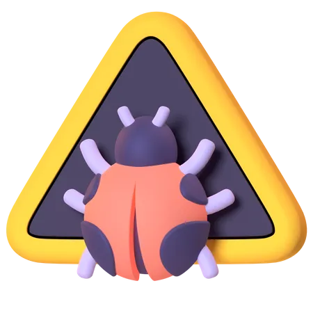 Bug Warning  3D Icon