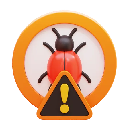 Bug Warning  3D Icon