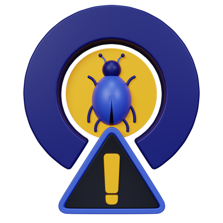 Bug Warning  3D Icon