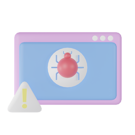 Bug Warning  3D Icon
