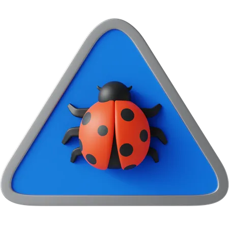 Bug warning  3D Icon