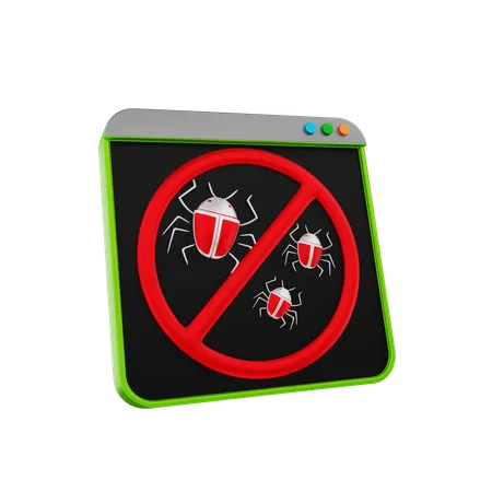 Bug Web  3D Icon