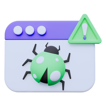 Bug Website  3D Icon