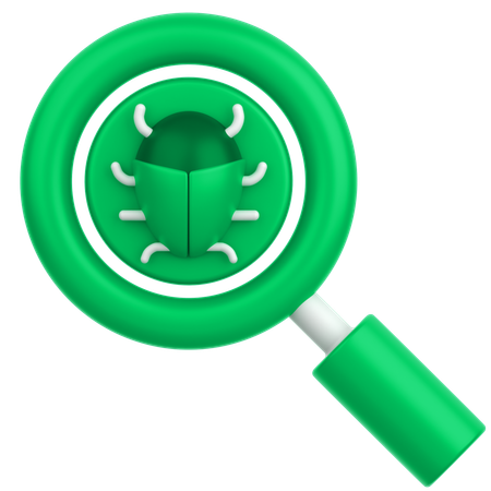 Bug Wirh Magnify  3D Icon