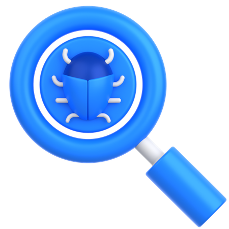 Bug Wirh Magnify  3D Icon