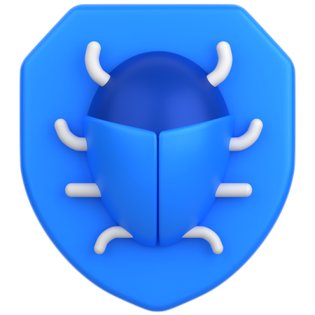 Bug Wirh Shield  3D Icon