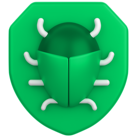 Bug Wirh Shield  3D Icon