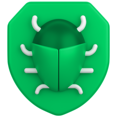 Bug Wirh Shield  3D Icon