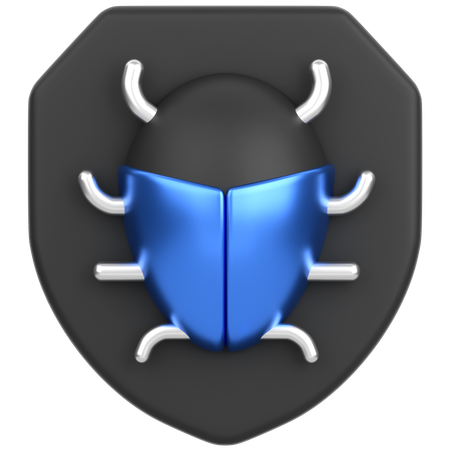 버그와 방패  3D Icon