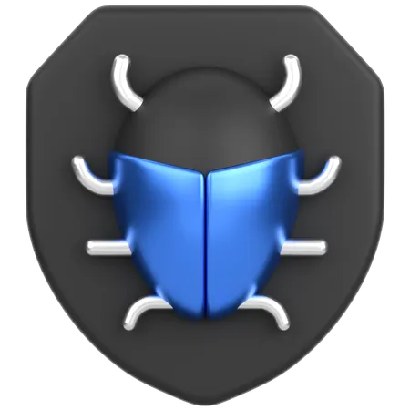 버그와 방패  3D Icon