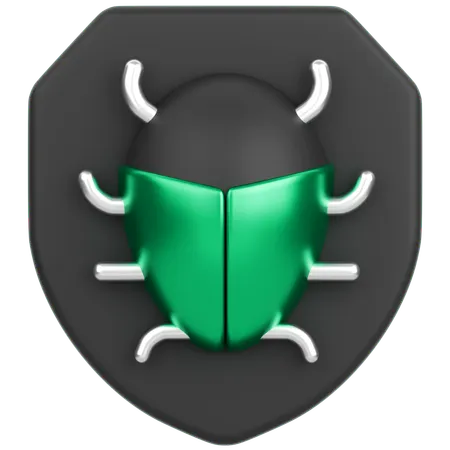 버그와 방패  3D Icon