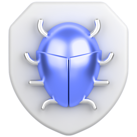 버그와 방패  3D Icon