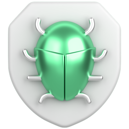 버그와 방패  3D Icon