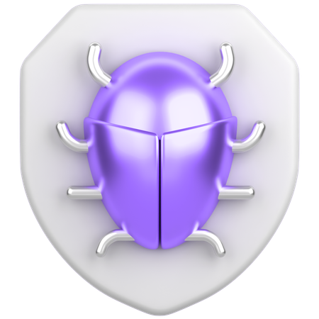 버그와 방패  3D Icon