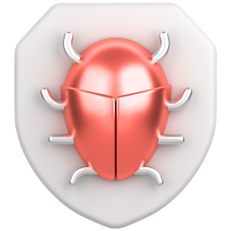 버그와 방패  3D Icon