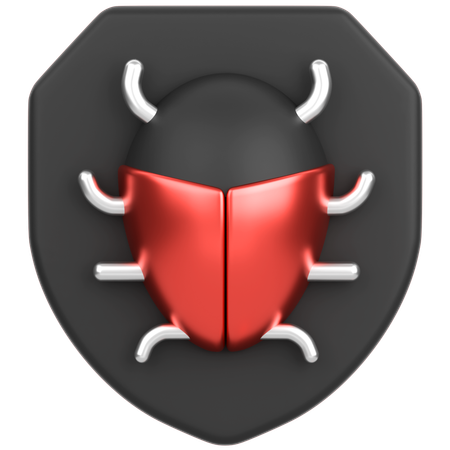 Bug With Shield  3D Icon