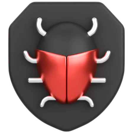 Bug With Shield  3D Icon
