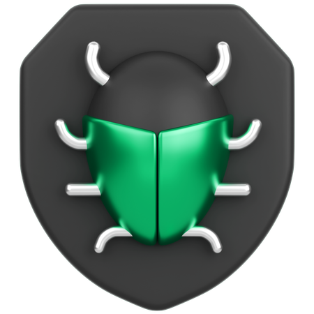 Bug With Shield  3D Icon
