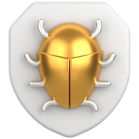 Bug With Shield  3D Icon