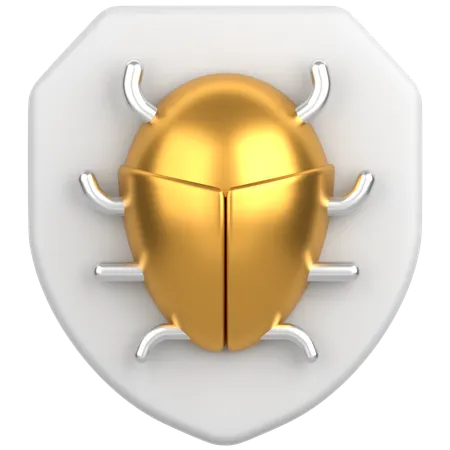 Bug With Shield  3D Icon
