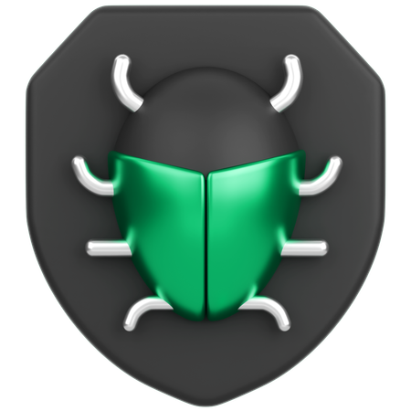 Bug With Shield  3D Icon