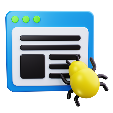 Bugs da web  3D Icon