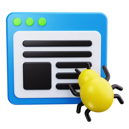 Bugs da web  3D Icon