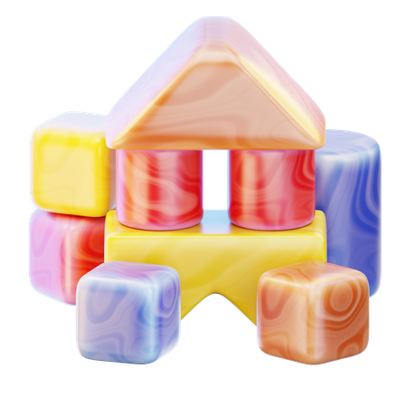 Build Block Toy  3D Icon